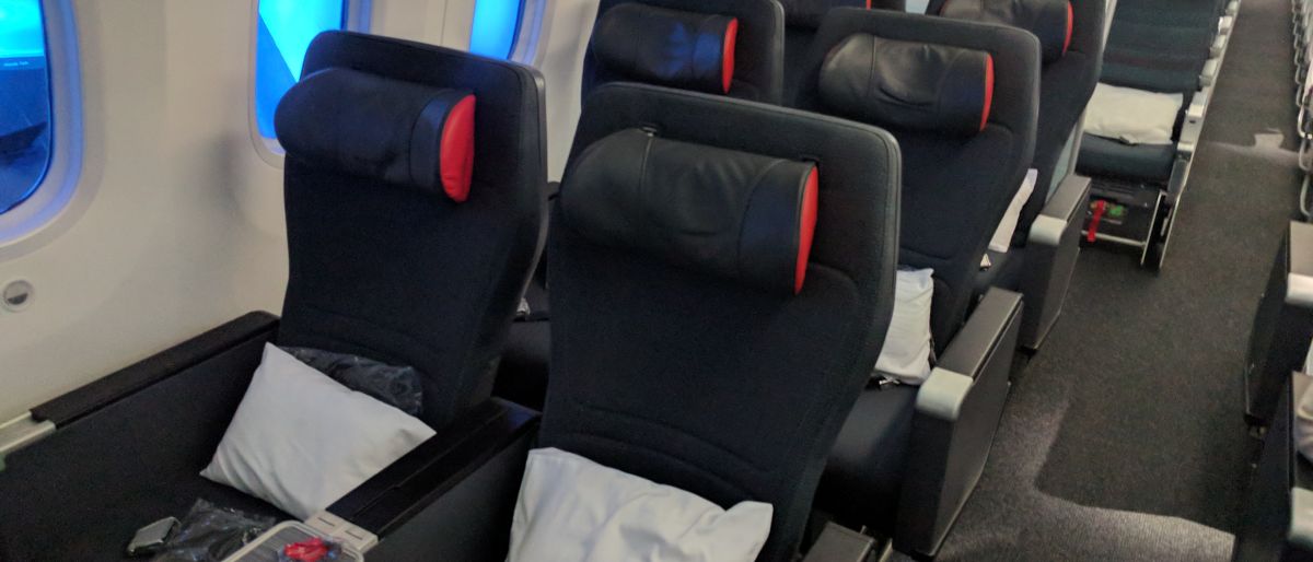 Premium Economy seats on an Air Canada Boeing 787-9