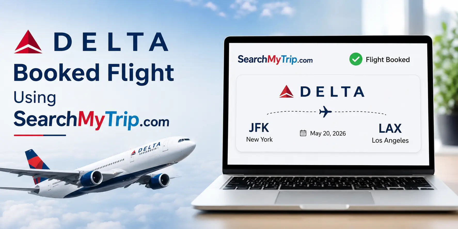 Delta Airlines Booked Flight Using SearchMyTrip